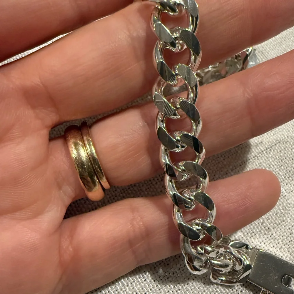Sterling Silver Chunky Bracelet - Picture 3 of 7